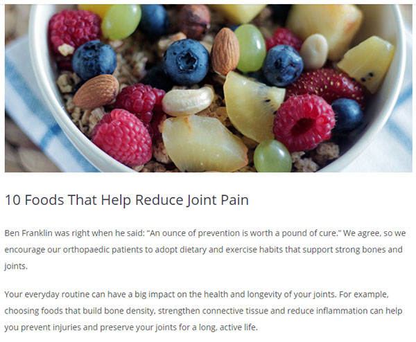 Reduce Joint Pain