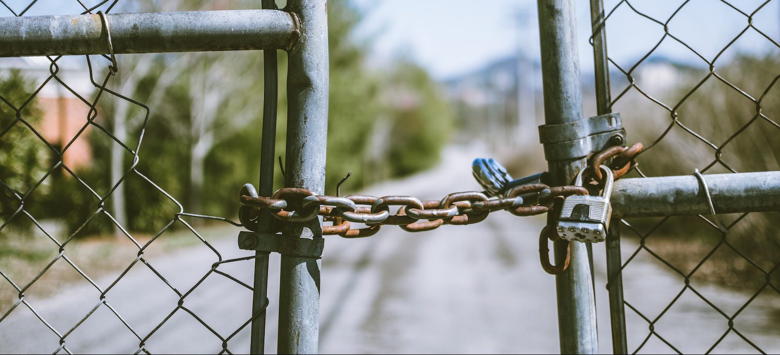 Cyclone Fence in Shallow Photography