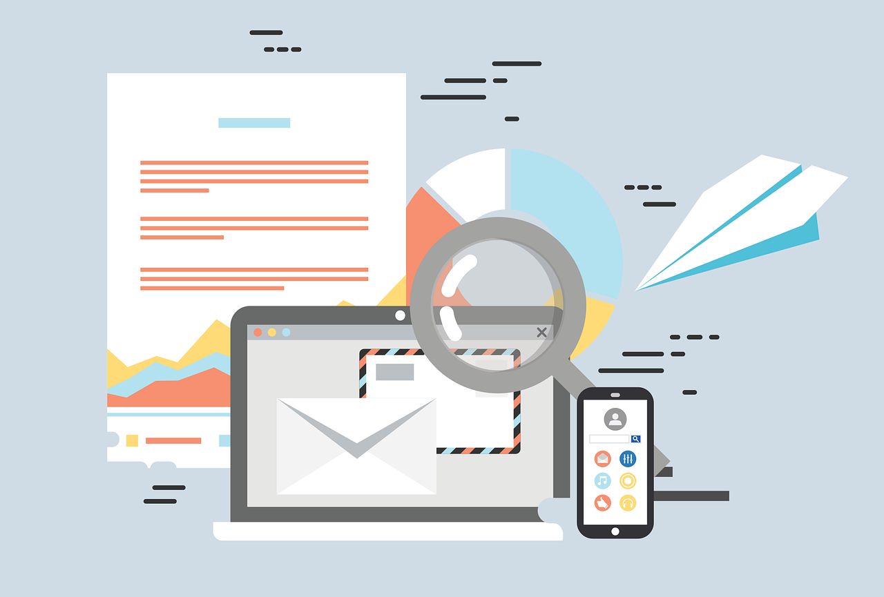 graphic of different marketing channels and charts