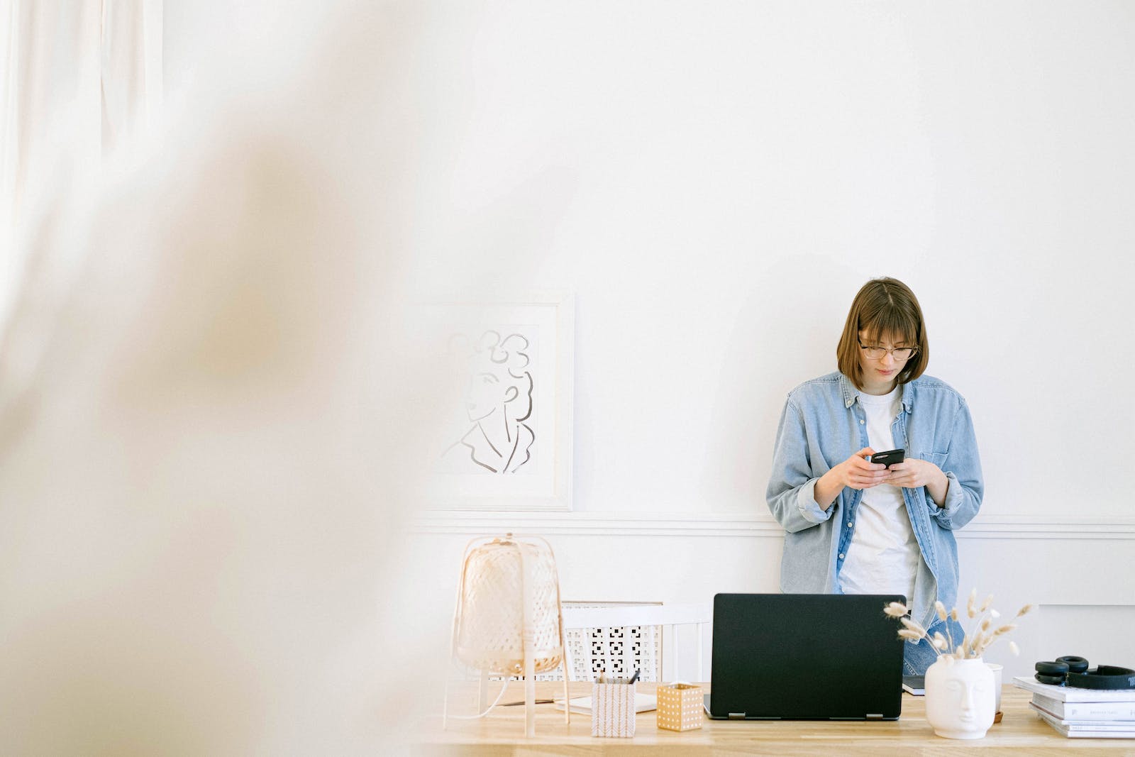 Woman Texting on her Smartphone