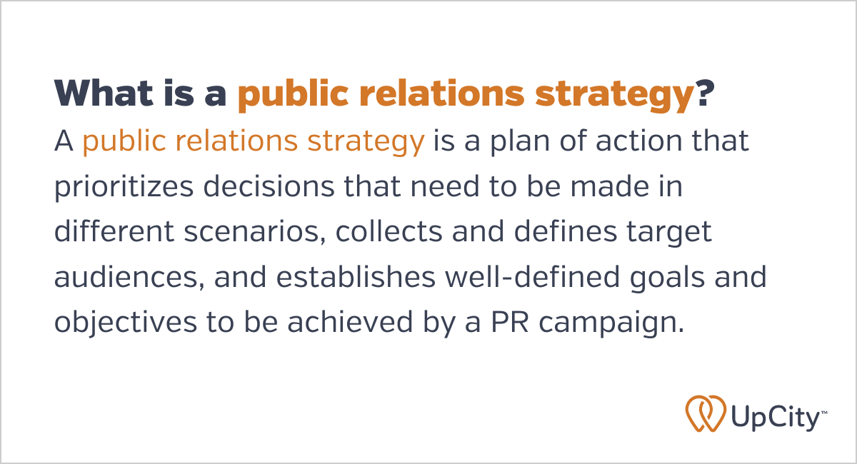 What is a public relations strategy